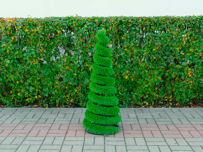 Топиари Ёлка-спиралька, h=100 см - газон Deluxe Simple