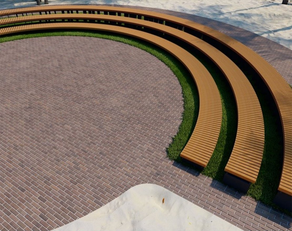 Амфитеатр Радиус 6-8 м, без спинок - вид 4