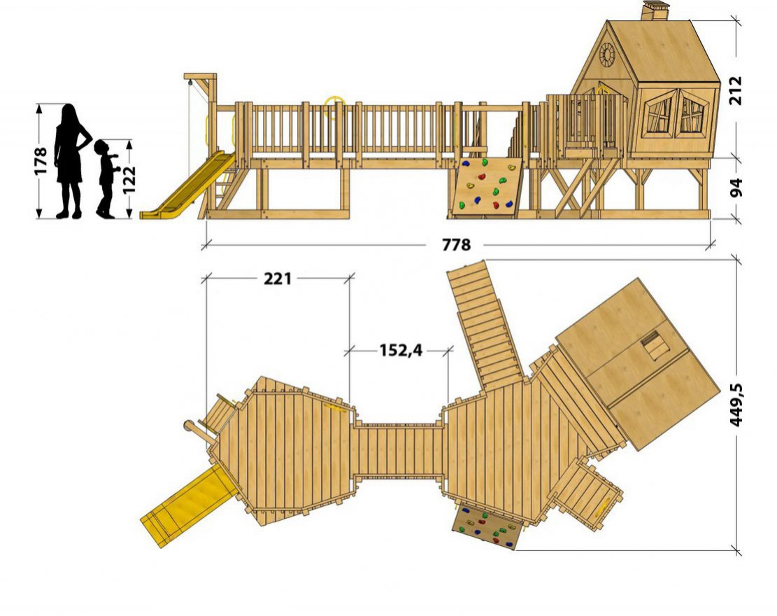 Игровая площадка TORUDA WOOD Деревенька Макси - вид 2