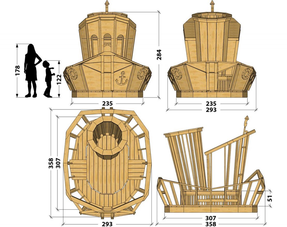 Игровой комплекс TORUDA WOOD Буксир - вид 3