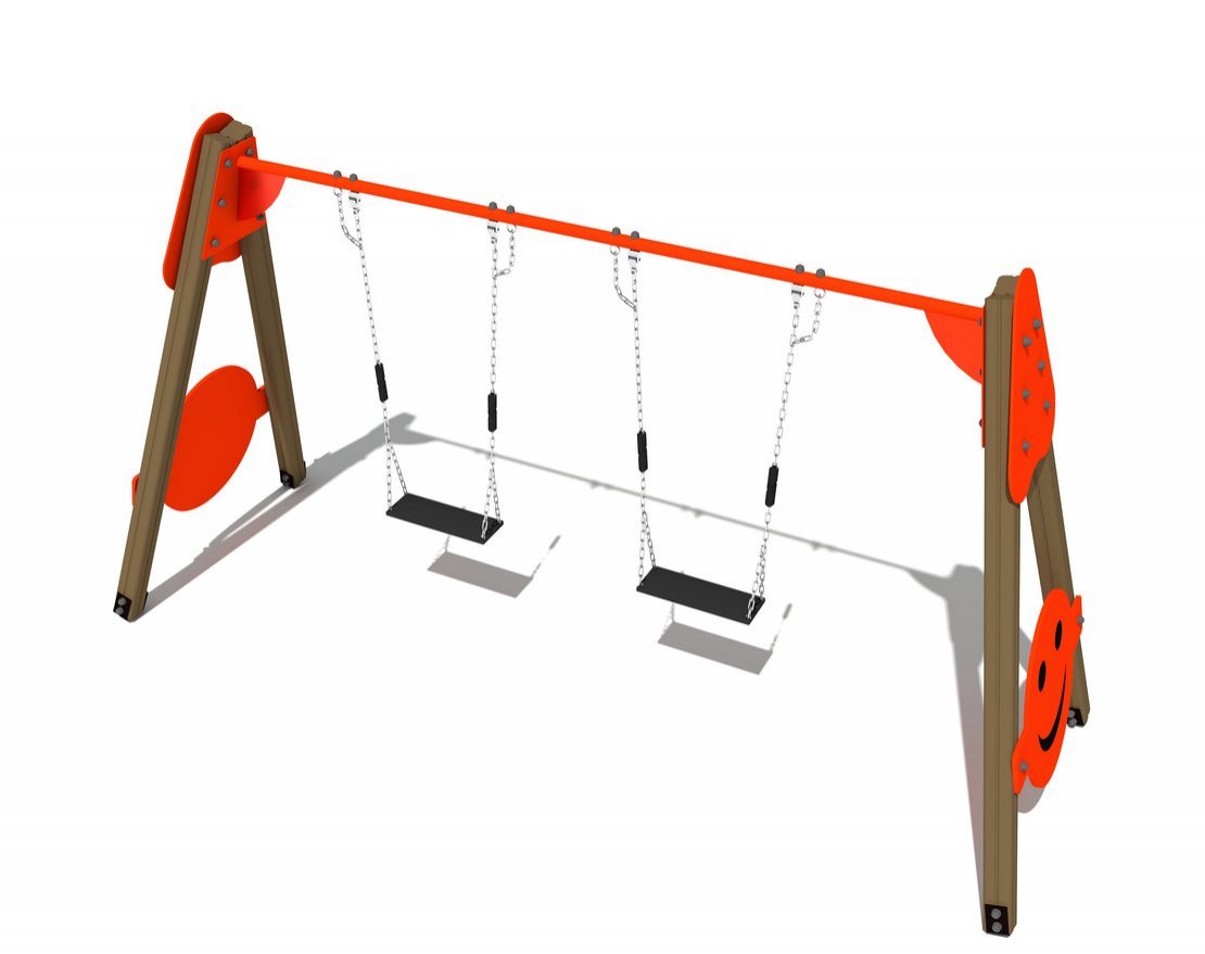 Качели деревянные Смайлик ИО 01160 - вид 3