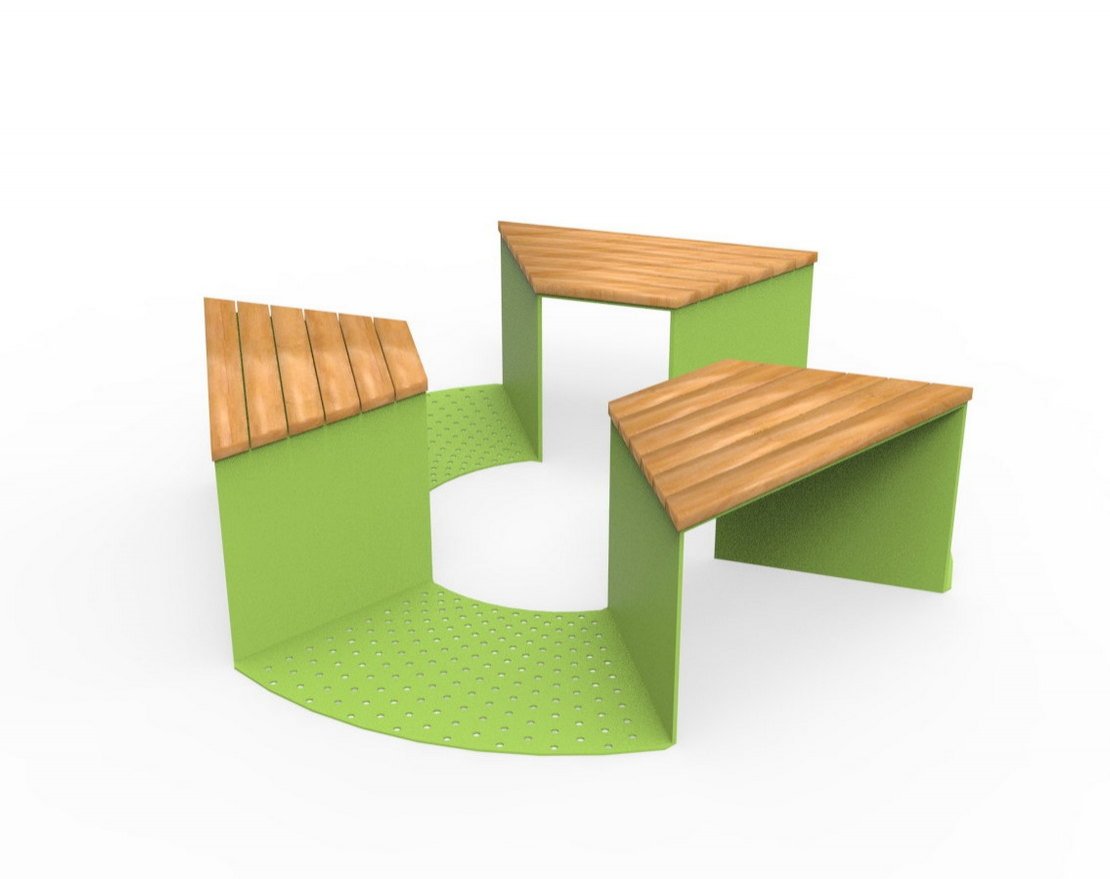 Приствольная скамейка Треллис 10 - вид 2