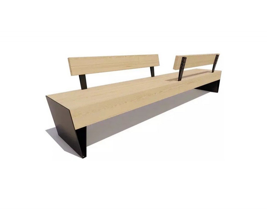 Скамейка Калининград двухсторонняя, Сосна - вид 4