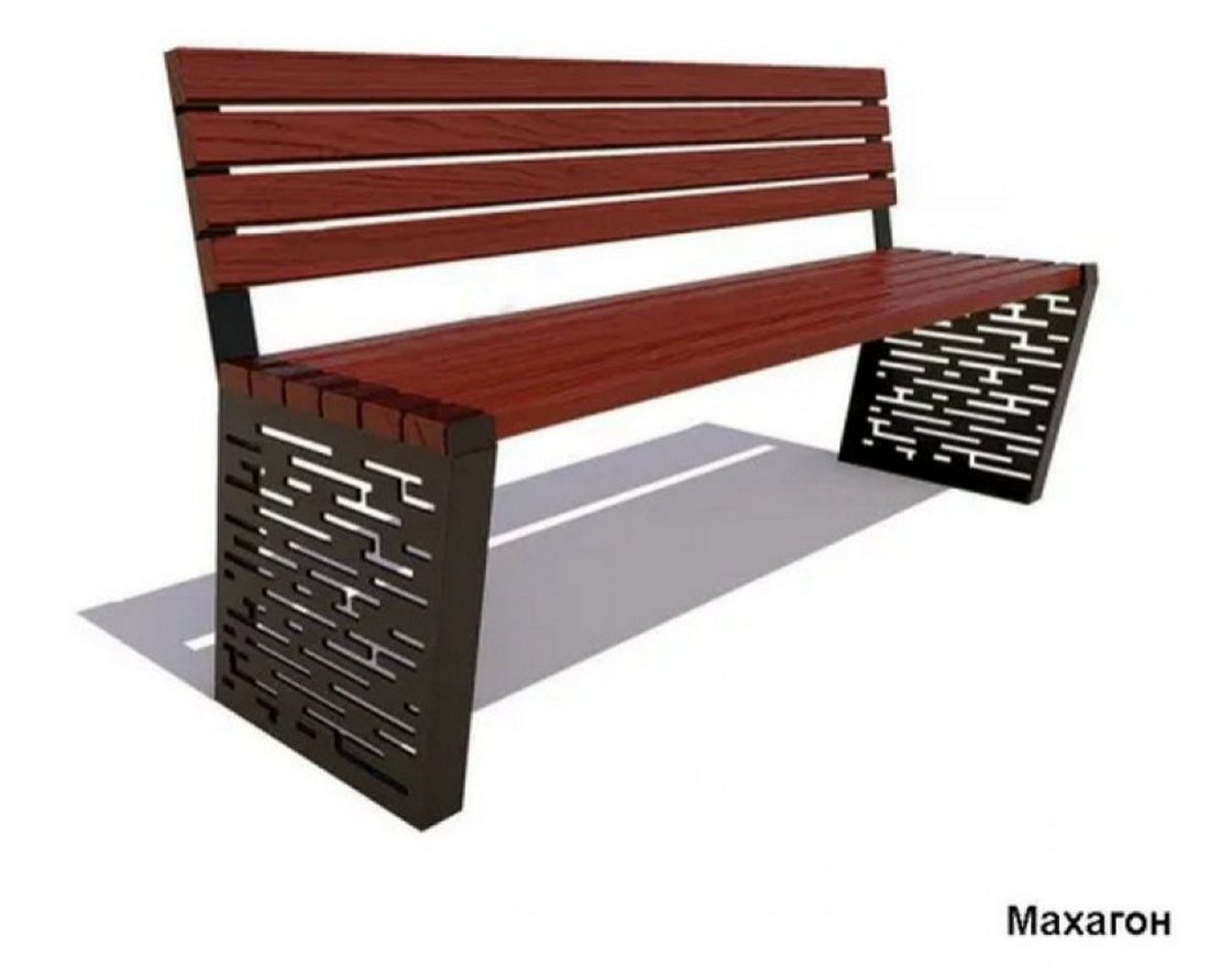 Скамейка парковая Дрезден (без подлокотников) Лиственница - вид 5