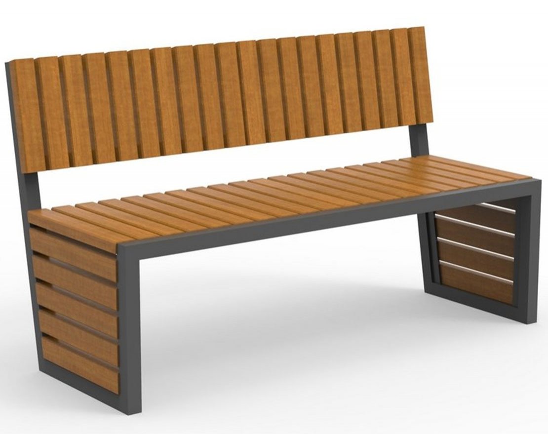 Скамейка со спинкой Блейк 2 - вид 2