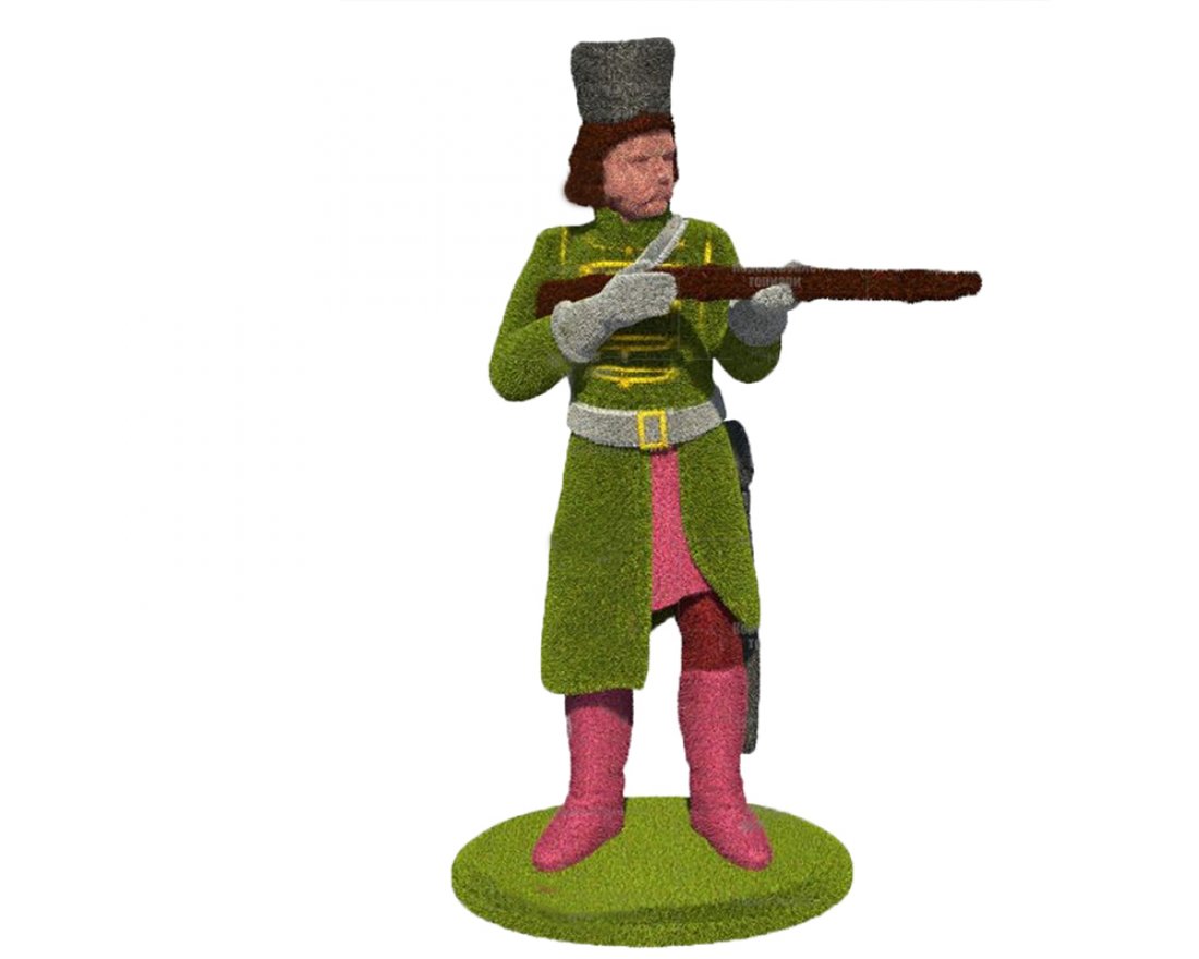 Топиари Гусар, прицеливается - газон Eco - вид 3