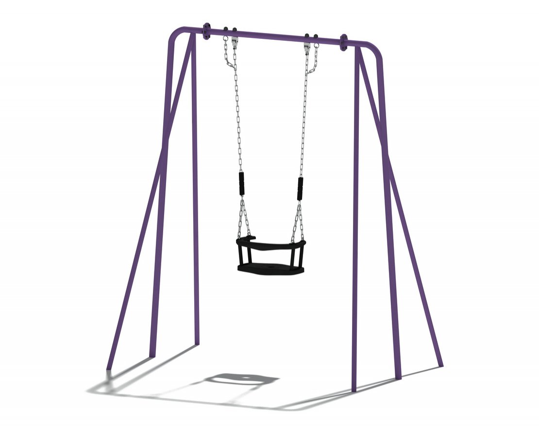 Уличные качели для детей на металлических стойках ИО 01100 - вид 4